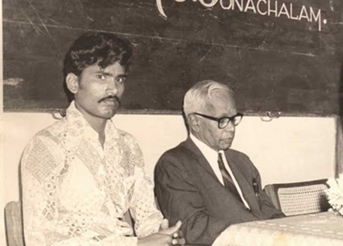 Chandrababu in student days at SV Varsity