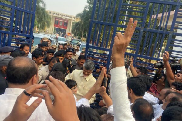 Chandrababu Naidu walks out of jail on interim bail after 50 days